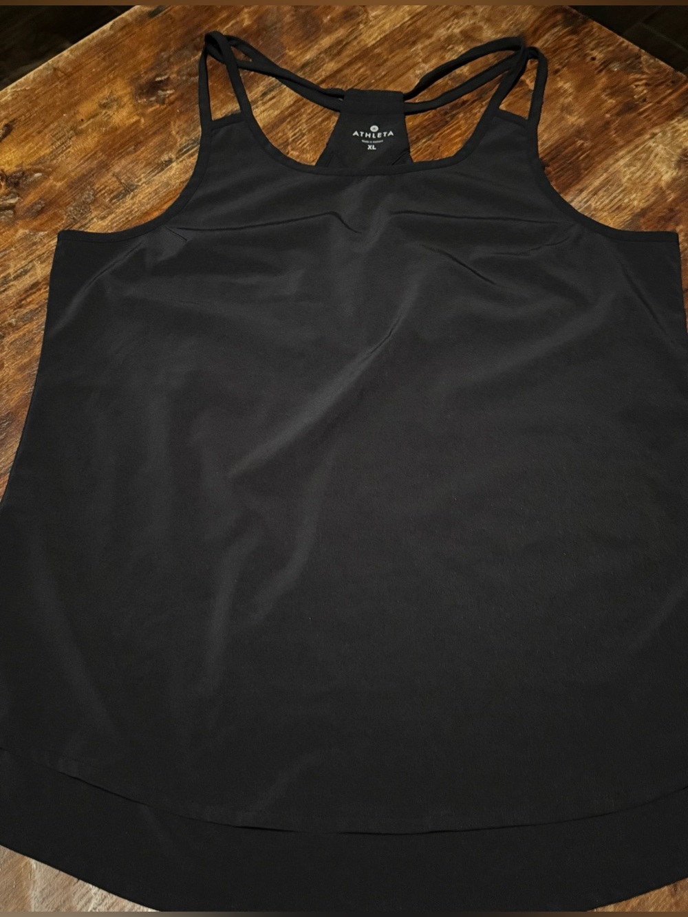 Athleta Black Double-Strap Athletic XL Tank